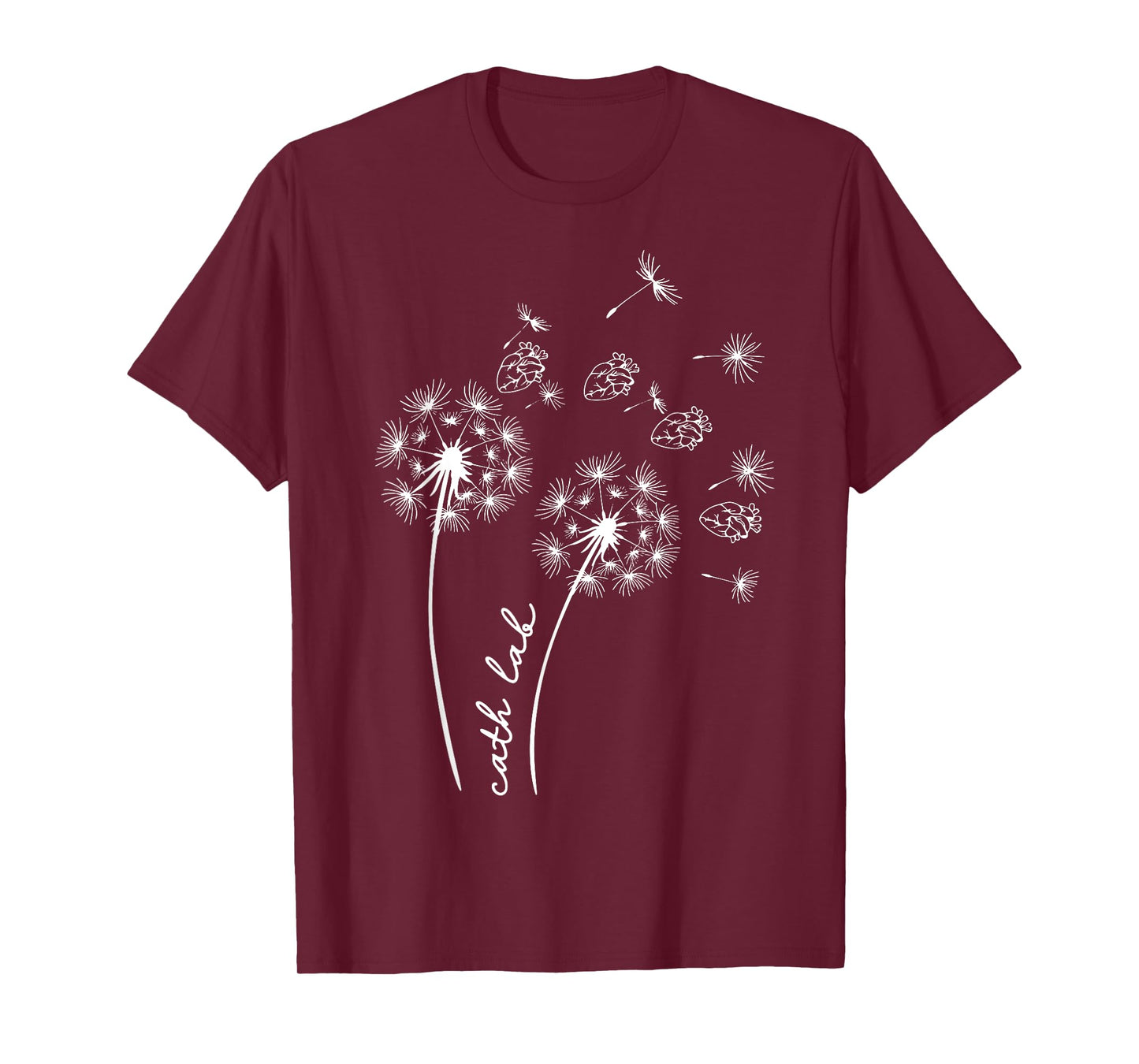 Cath Lab Dandelion Cardiac Nurse CVICU Cardiology T-Shirt