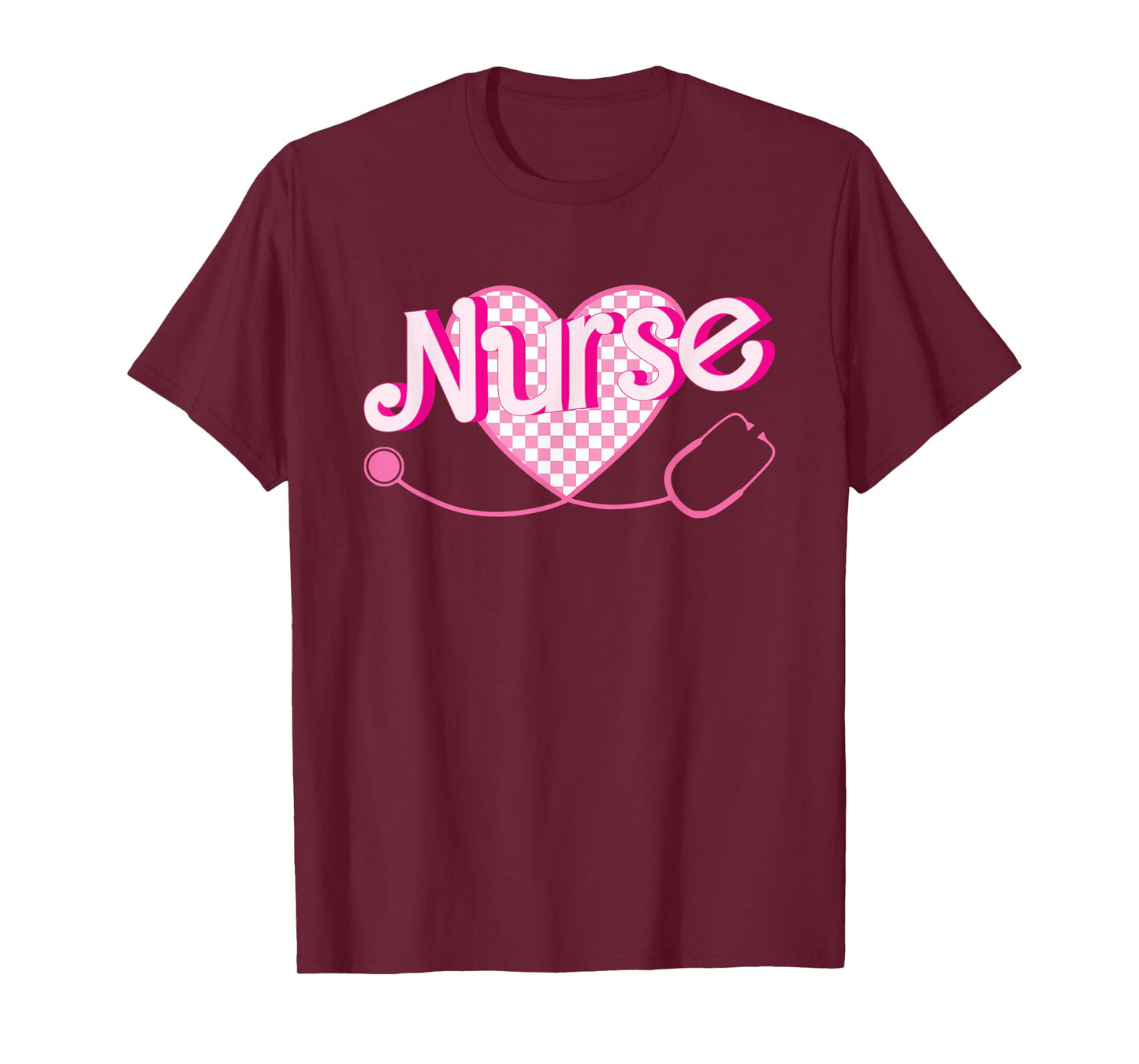 Nurse School For Women Nursing Groovy Nurse Retro Pink Nurse T-Shirt