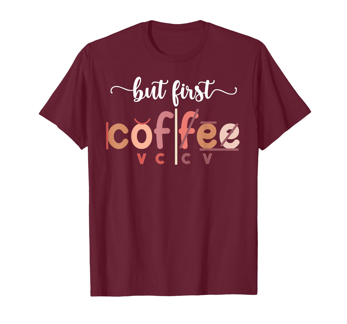 But First Coffee Dyslexia Teacher Dyslexia Teaching T-Shirt