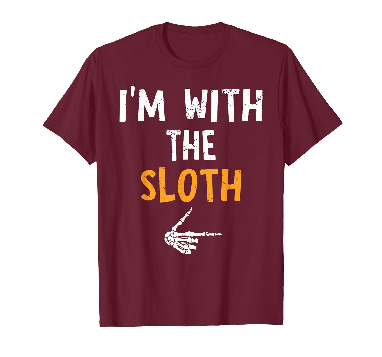 I'm with The Sloth Costume Halloween Matching Couple T-Shirt