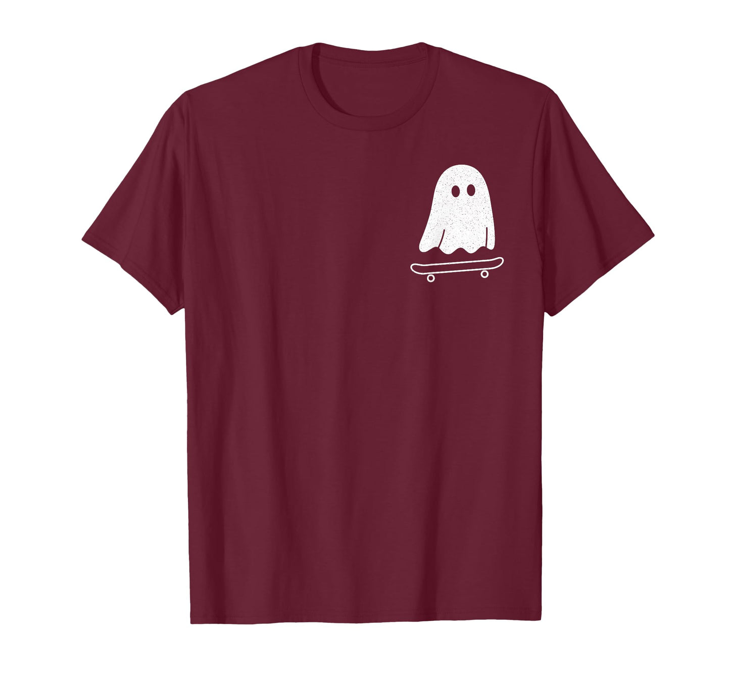 Ghost On Skateboard Funny Retro Halloween Costume Boys Kids T-Shirt