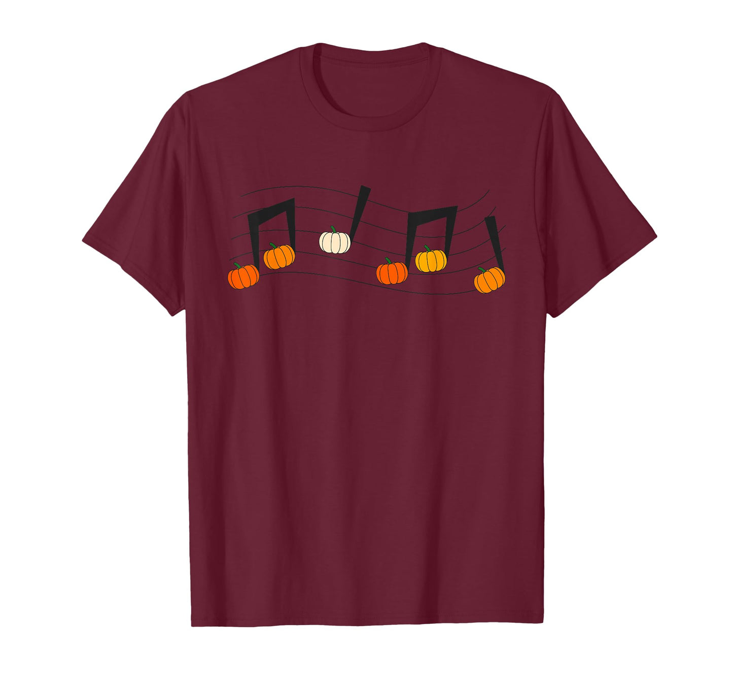 Music Note Pumpkin Fall Music Teacher Halloween Costume T-Shirt for Men Women Kids