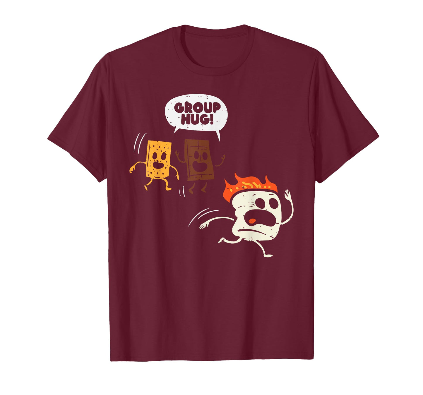 Camping Group Hug Smores Funny Marshmallow Men Women Kids T-Shirt