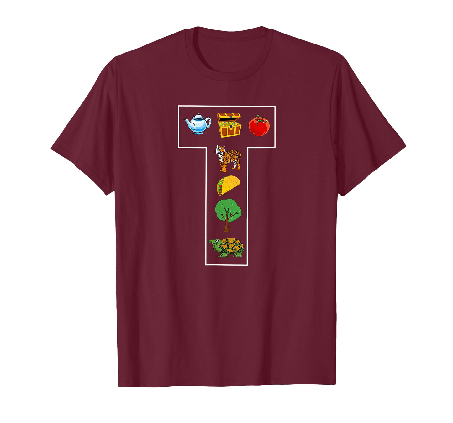 Alphabet Letter T Phonics Objects That Start With T Shirt