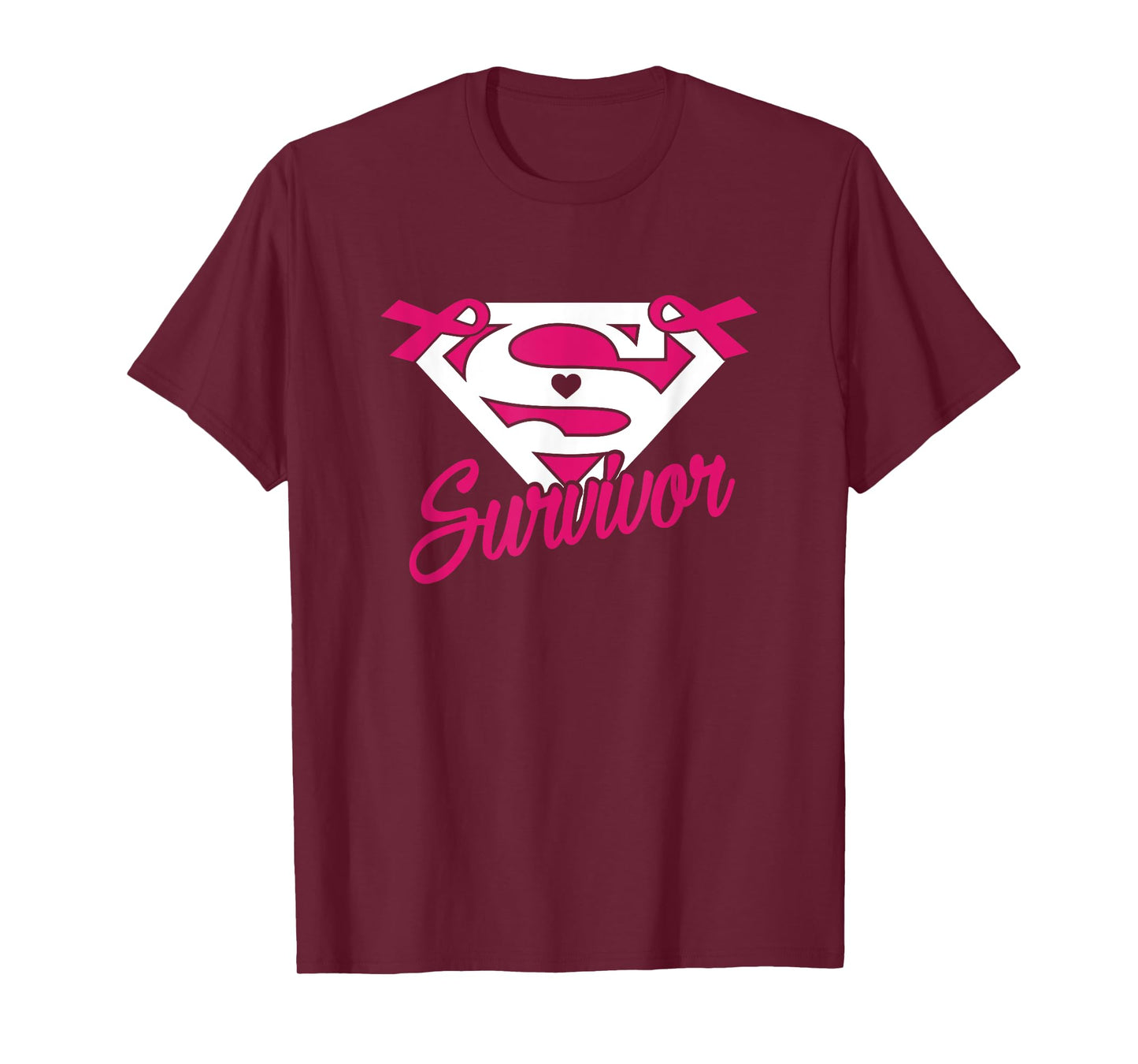 Survivors Superhero Pink Ribbon Breast Cancer Awareness T-Shirt