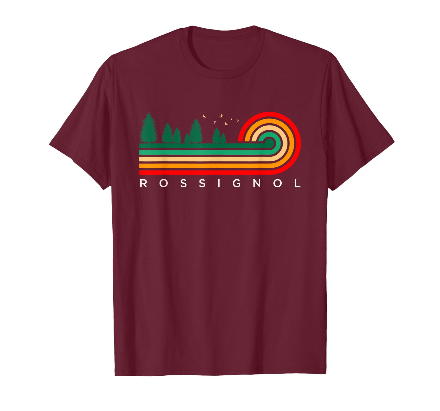 Evergreen Vintage Stripes Rossignol, Louisiana T-Shirt