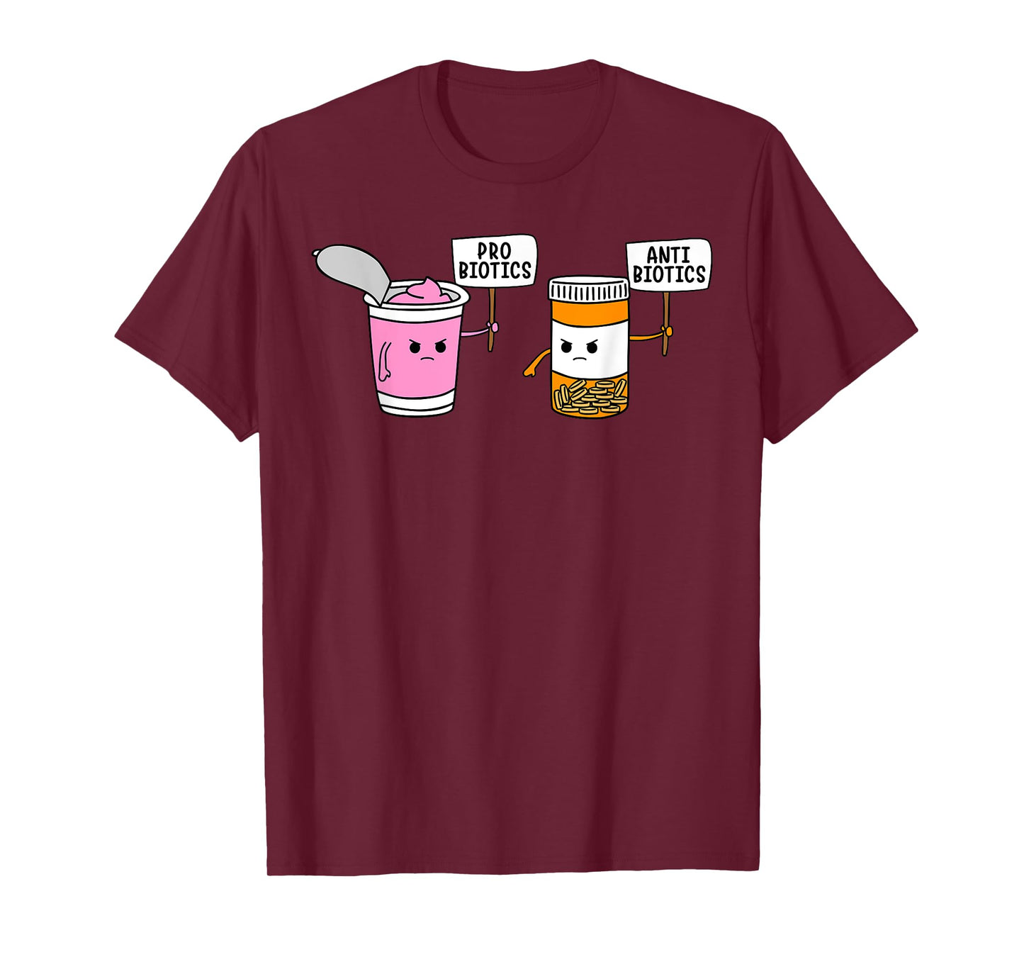 Probiotics Antibiotic Fun Medical Cartoon Pun Shirts T-Shirt