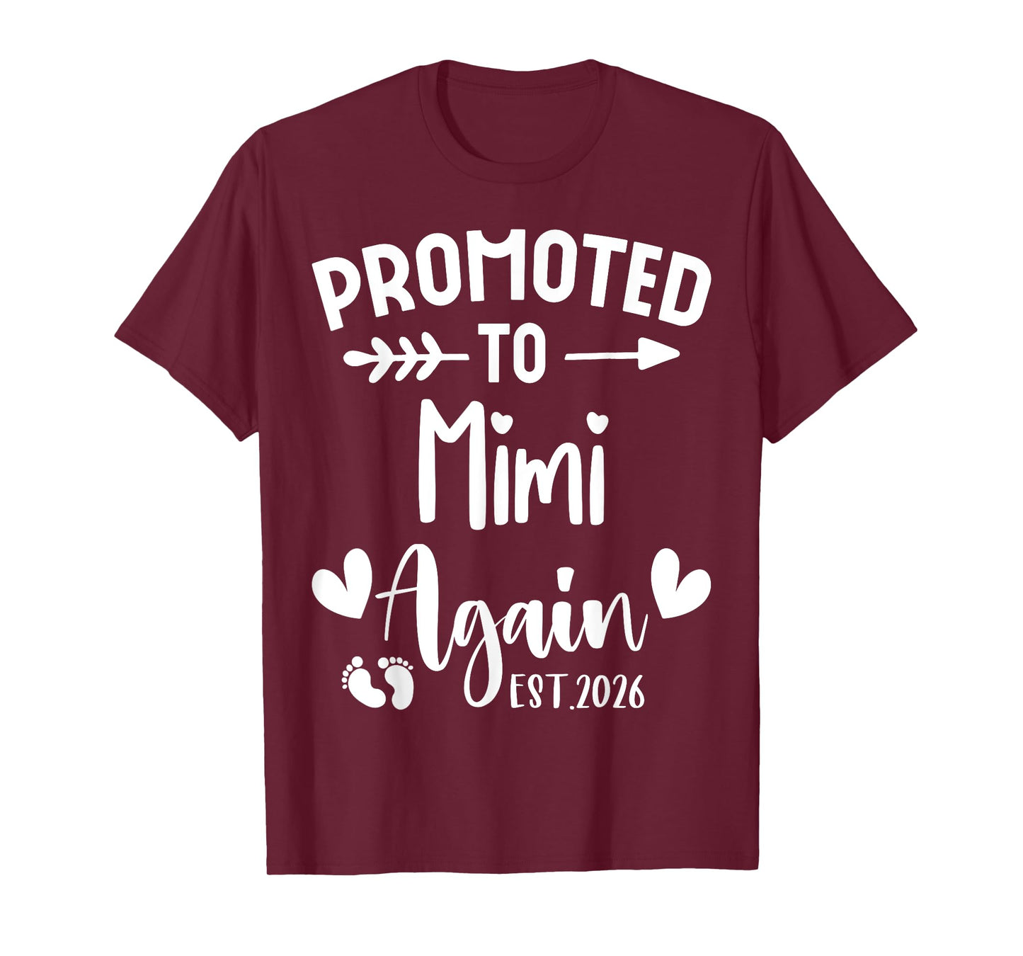 Promoted To MIMI Again 2026 Cute Family Pregnancy Reveal T-Shirt