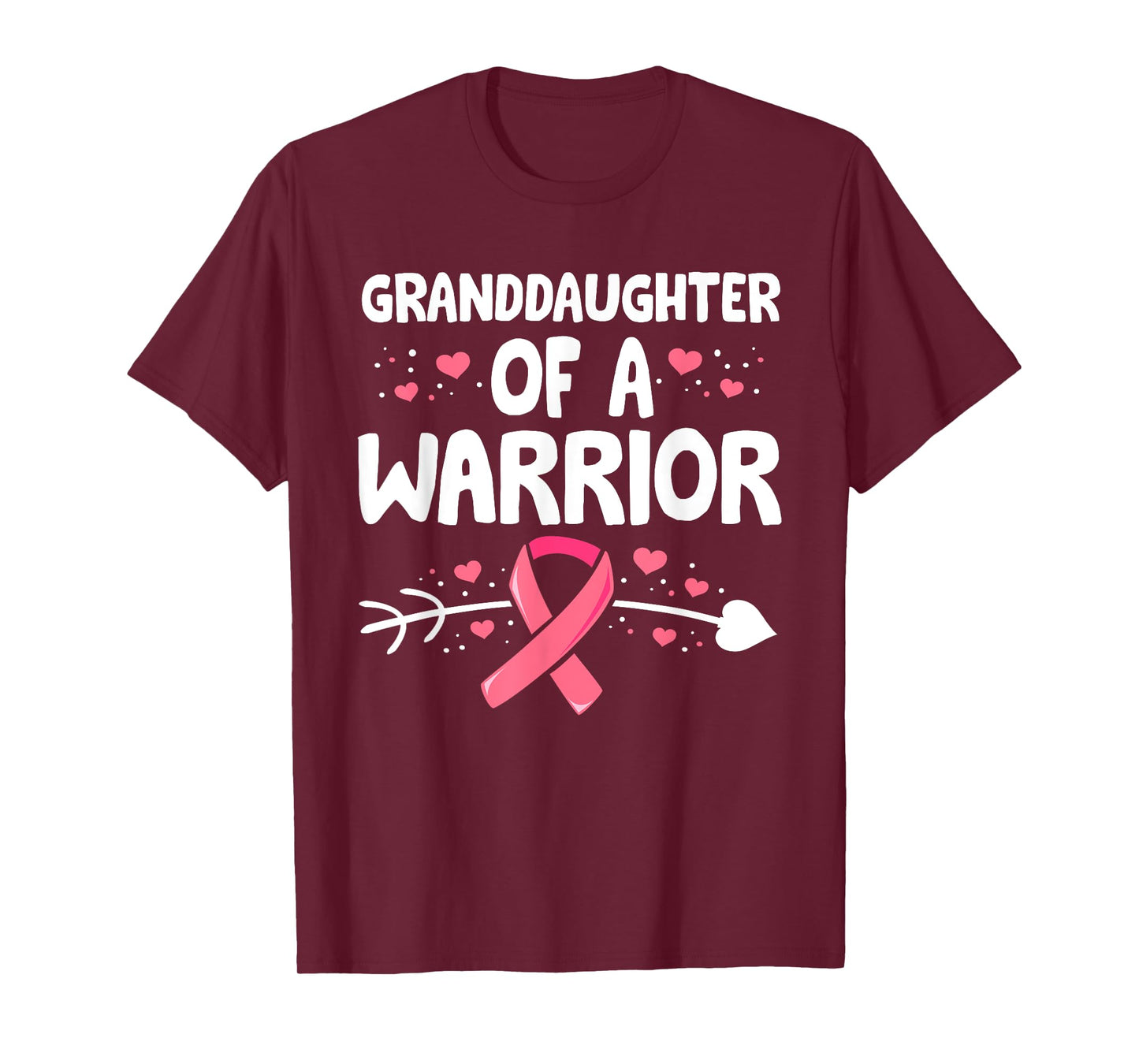 Breast Cancer GrandDaughter Of A Warrior Pink Ribbon Grandma T-Shirt