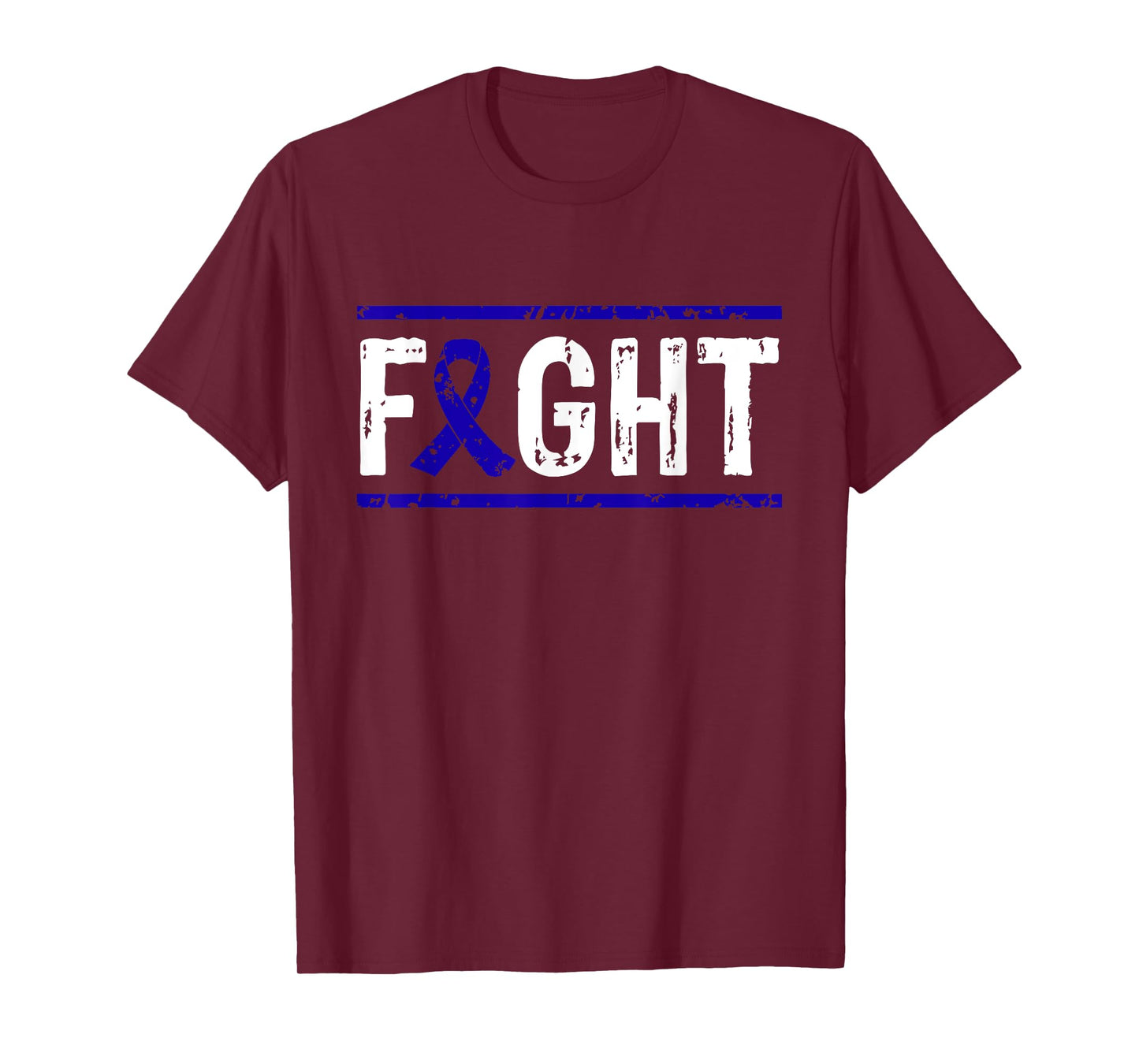 Rectal Cancer Awareness Fight Cancer Blue Ribbon T-Shirt T-Shirt