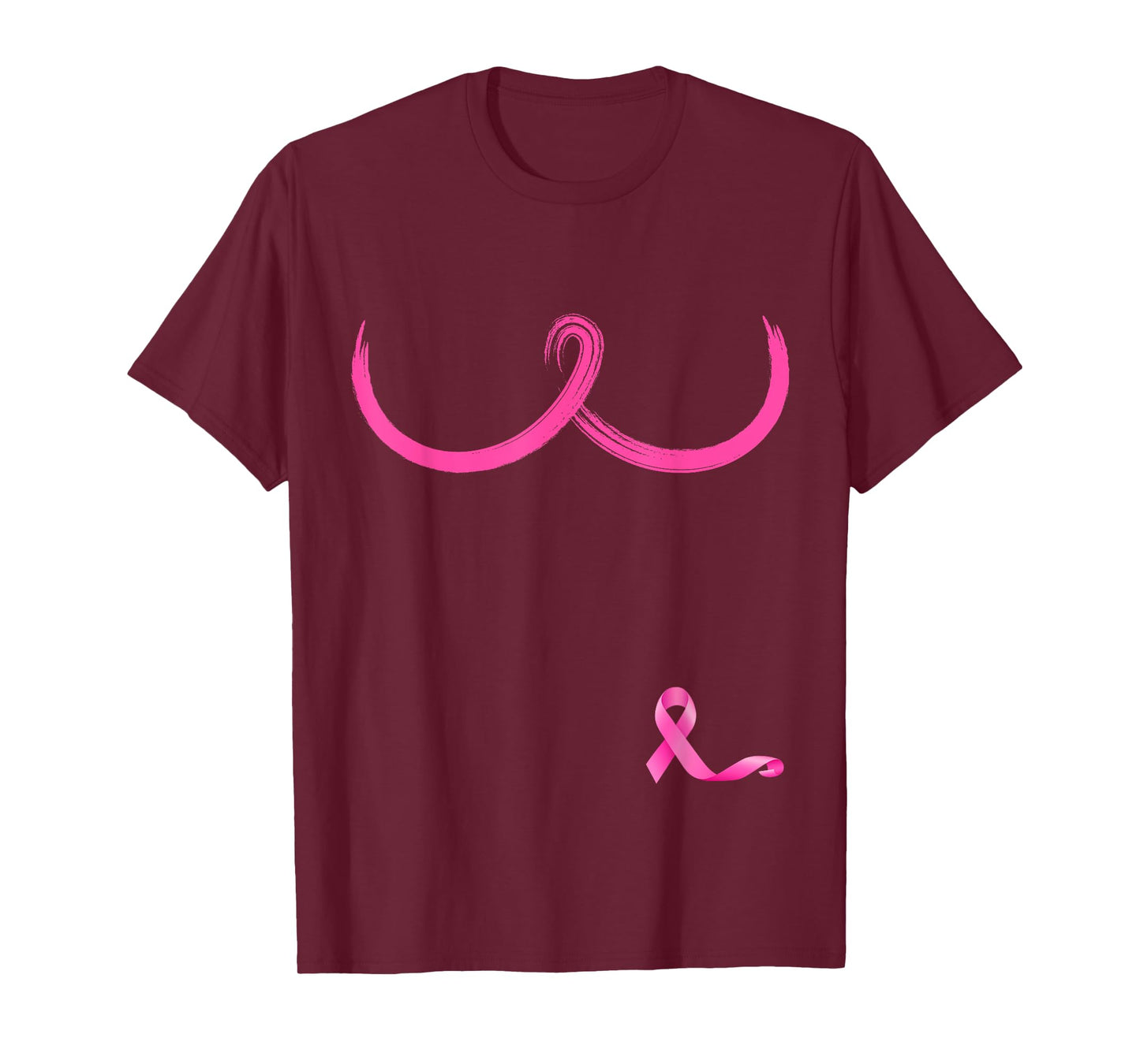 Pink Ribbon Boobs Support Women Breast Cancer Awareness T-Shirt