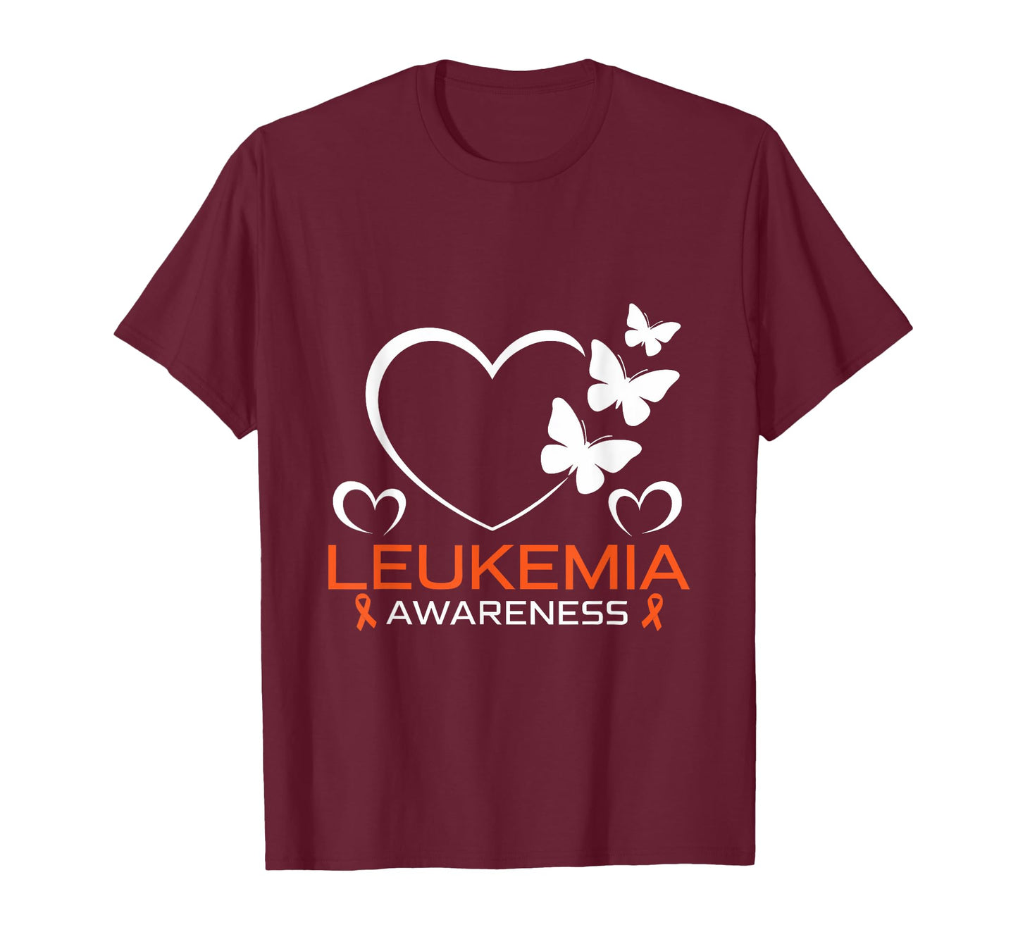 Leukemia Awareness Orange Ribbon Support Survivor T-Shirt