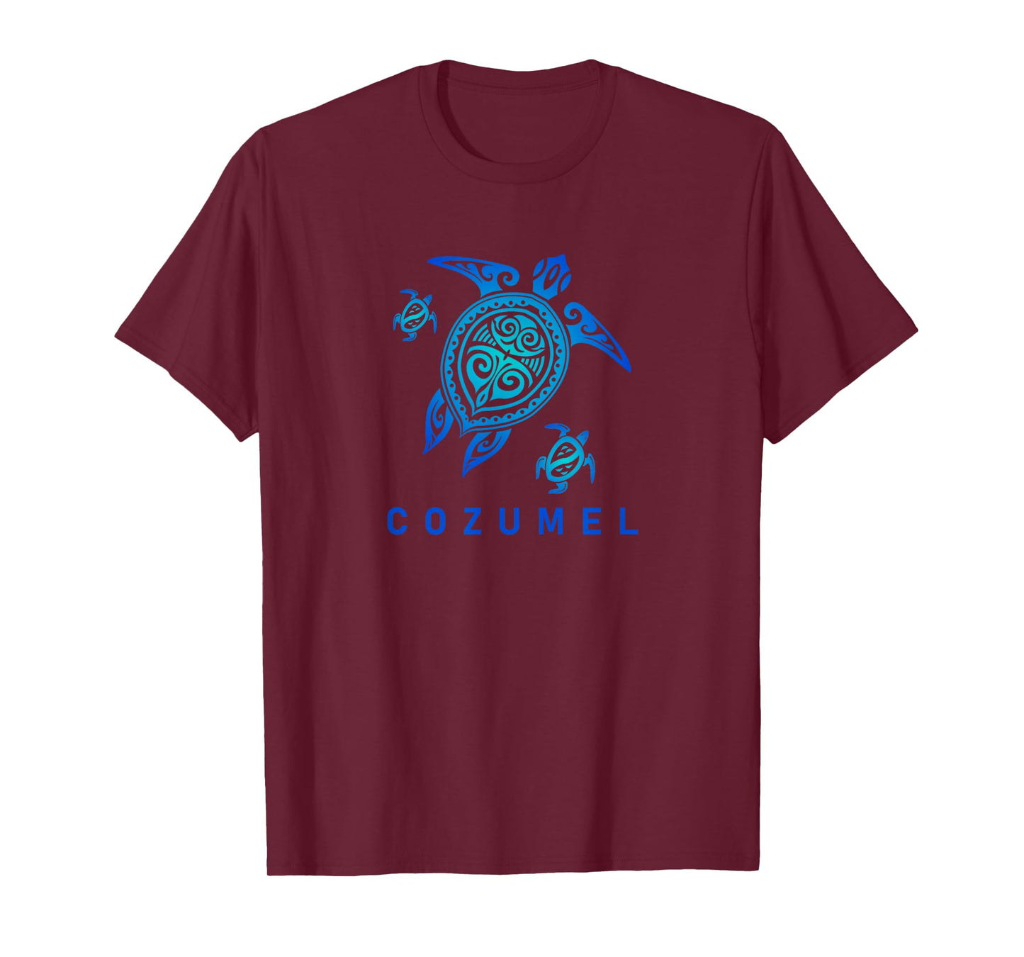 Cozumel Mexico T-Shirt Sea Blue Tribal Turtle T-Shirt