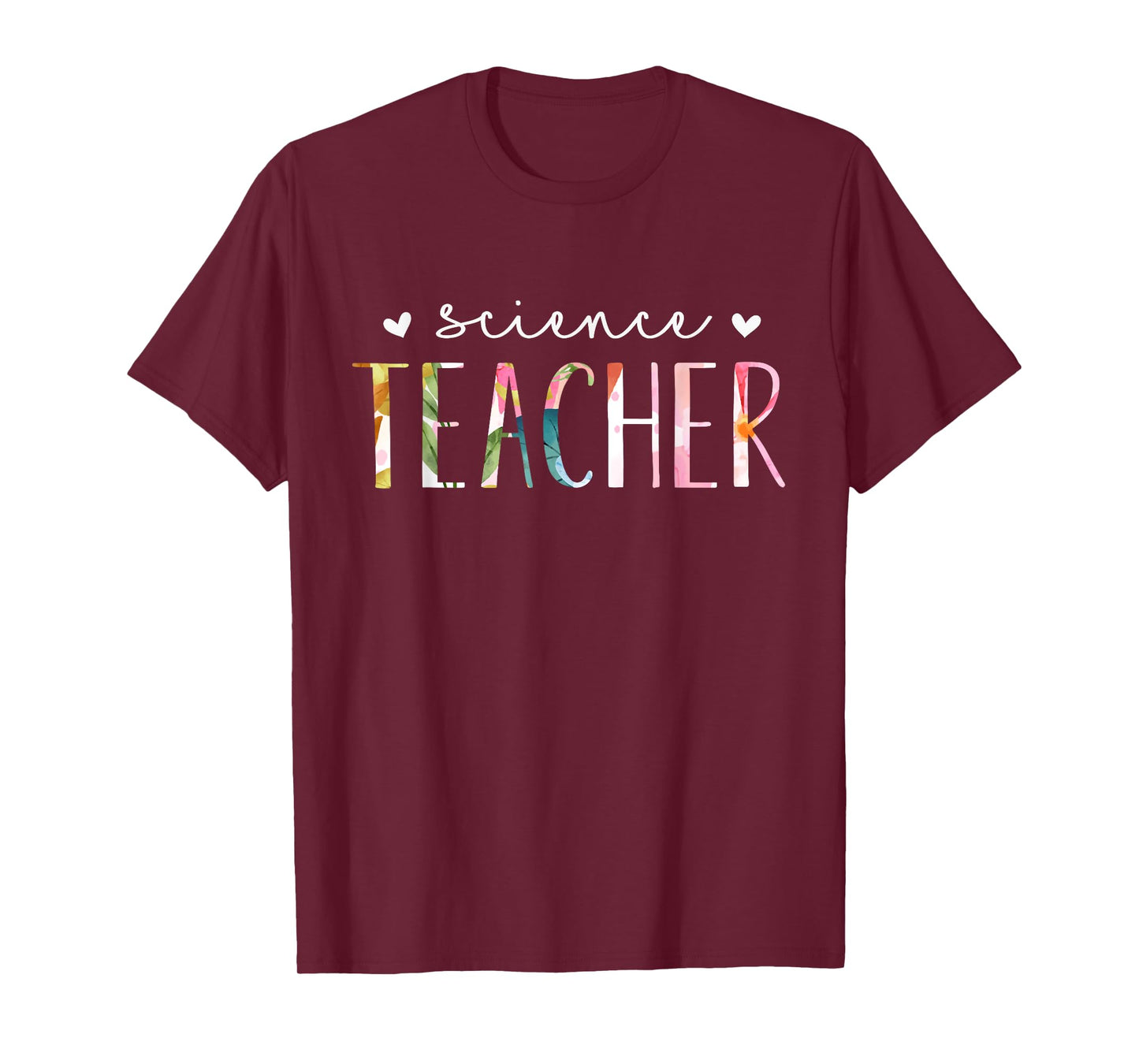 Science Teacher Cute Floral Design T-Shirt for Men Women