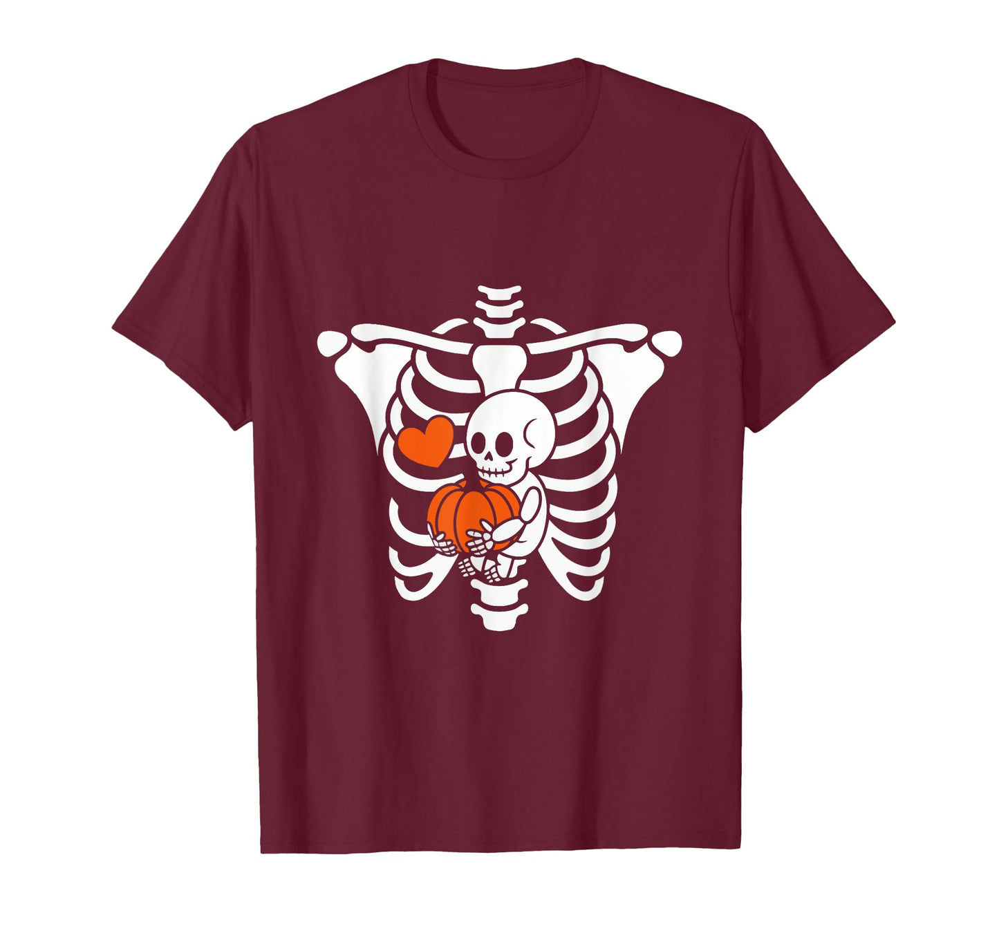 Skeleton Pregnancy Announcement Mom Halloween Women T-Shirt