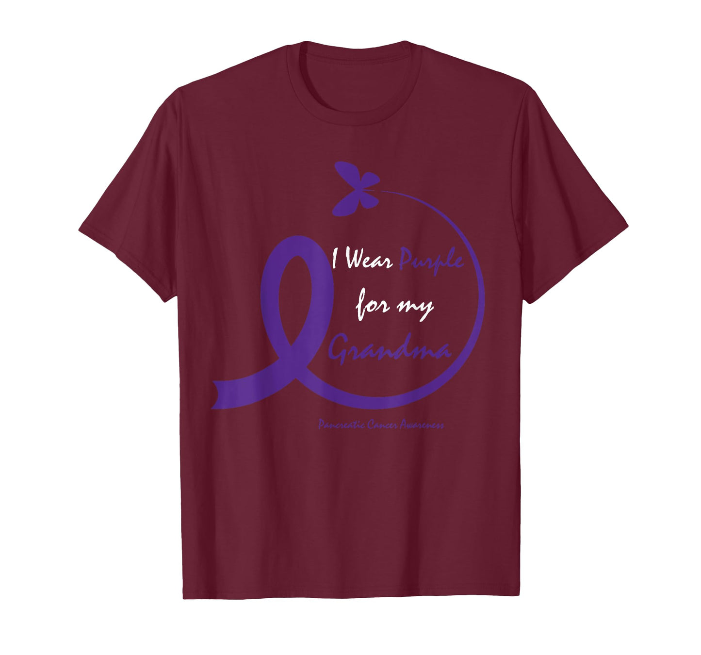 Products Gifts Purple Grandma Pancreatic Cancer Awareness T-Shirt