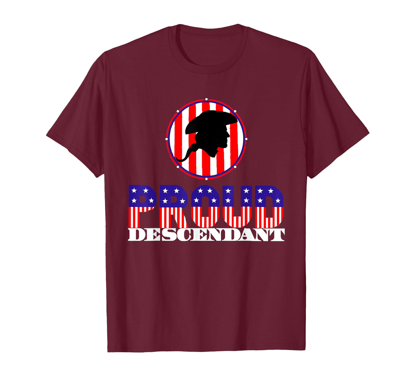 Proud Descendant of American Revolution Veteran Flag T-Shirt T-Shirt