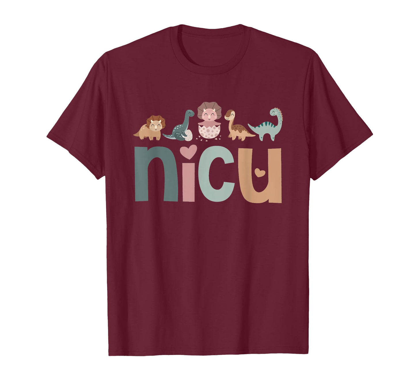 Retro NICU Nurse Baby Dinosaurs Neonatal Intensive Care Unit T-Shirt
