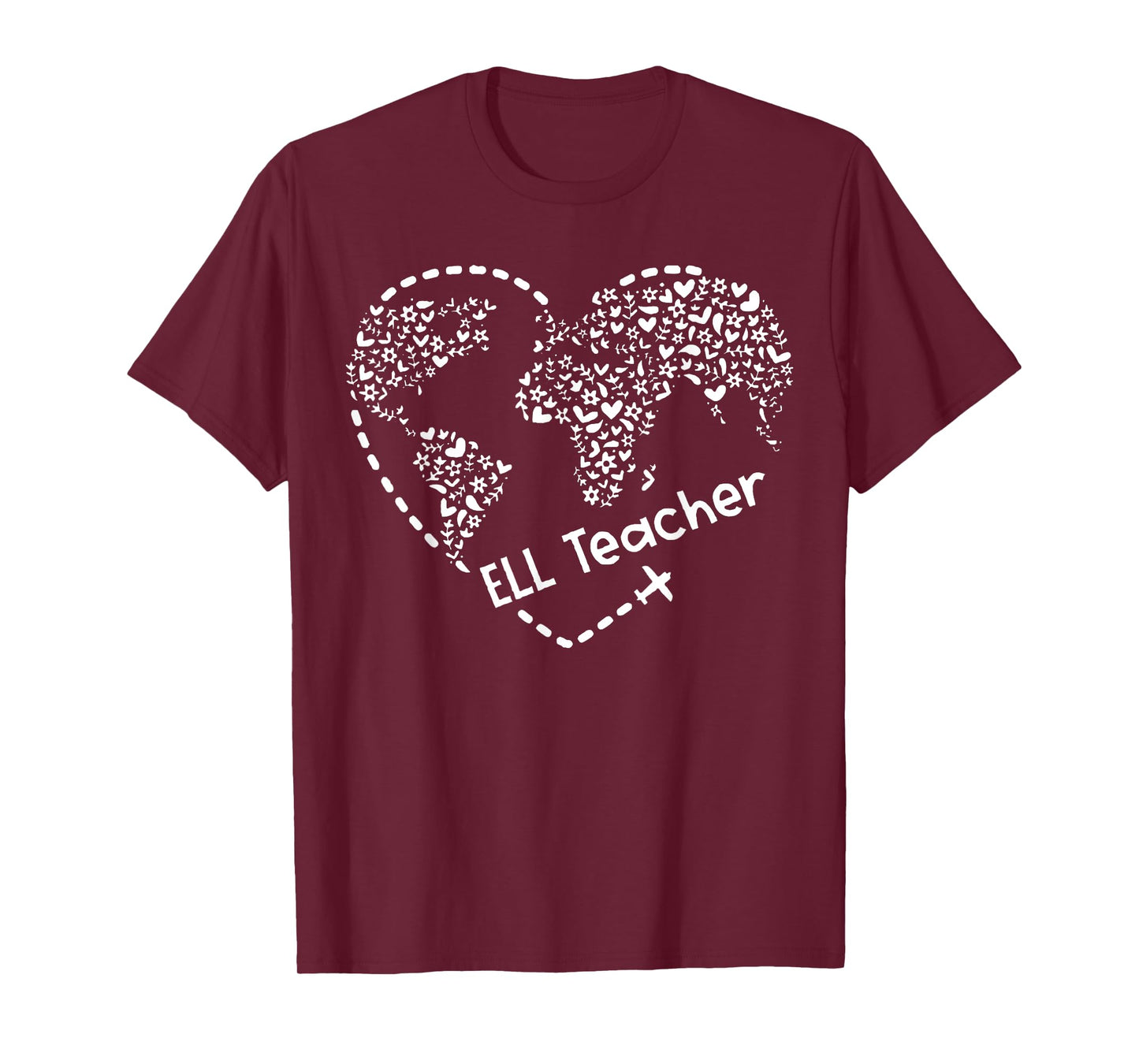 Ell Cute Heart Shape English Language Teacher Students T-Shirt