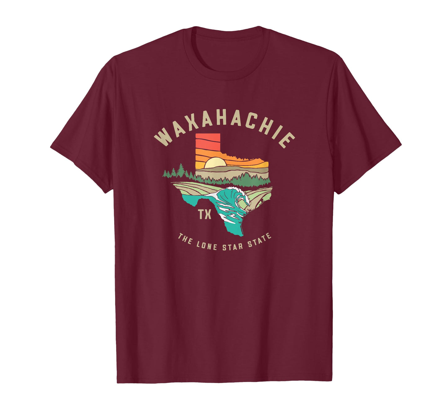 Waxahachie Texas Outdoors Vintage Nature Illustration T-Shirt