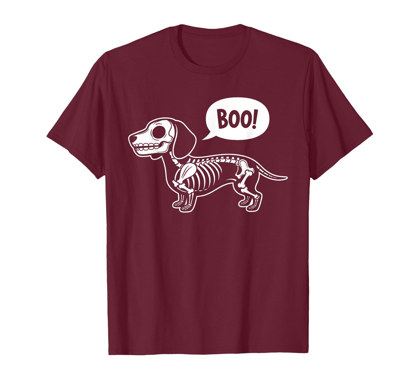 Cute Dachshund Doxie Skeleton Boo Wiener Dog Halloween T-Shirt