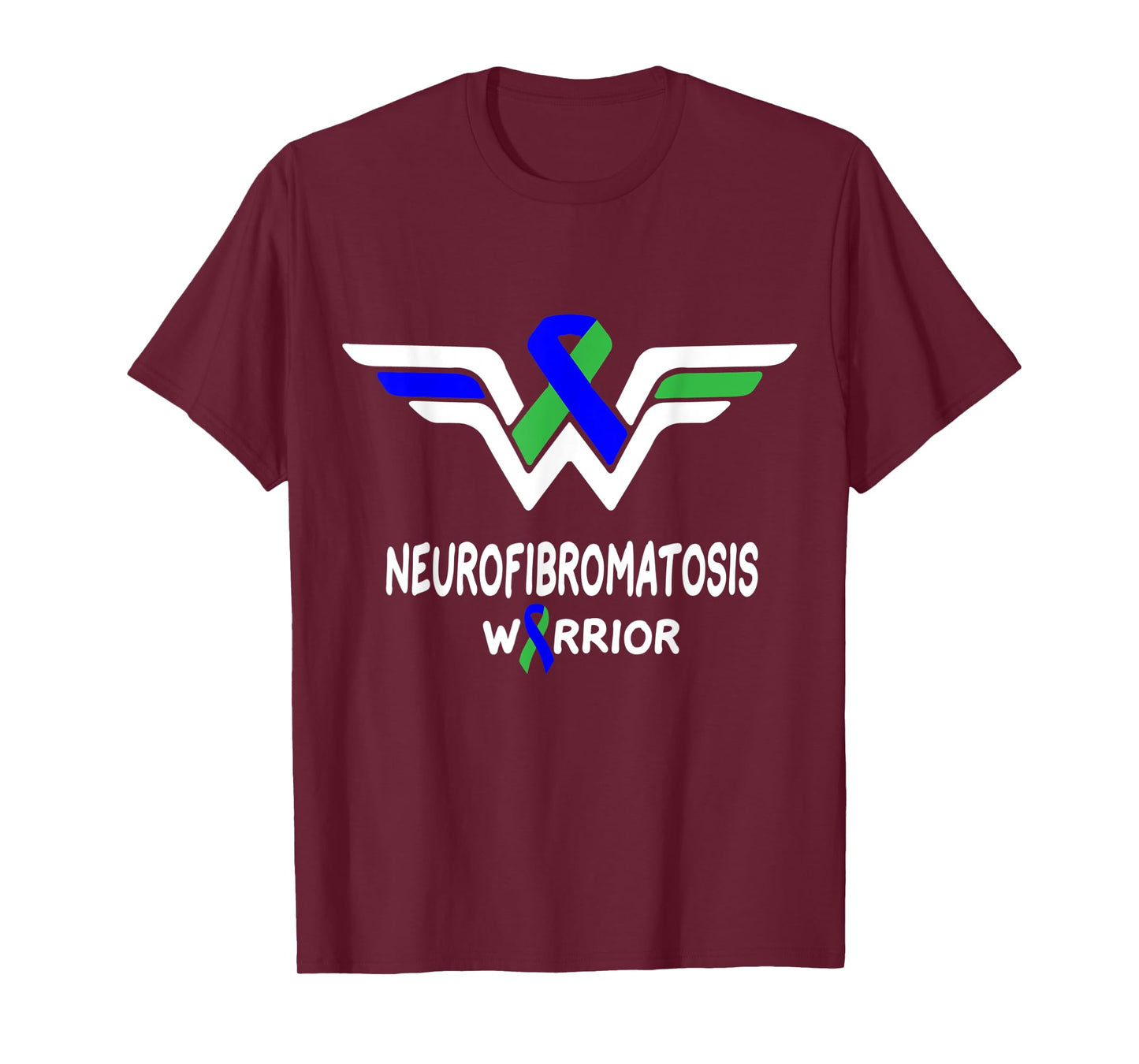 Neurofibromatosis Awareness Warrior Green & Blue Ribbon Gift T-Shirt