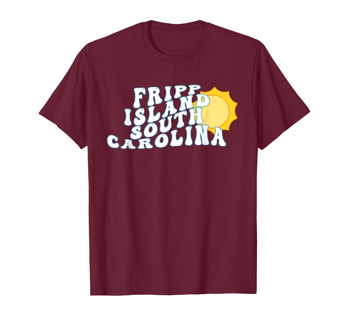 Fripp Island South Carolina SC Retro Wavy Vacation Souvenir T-Shirt