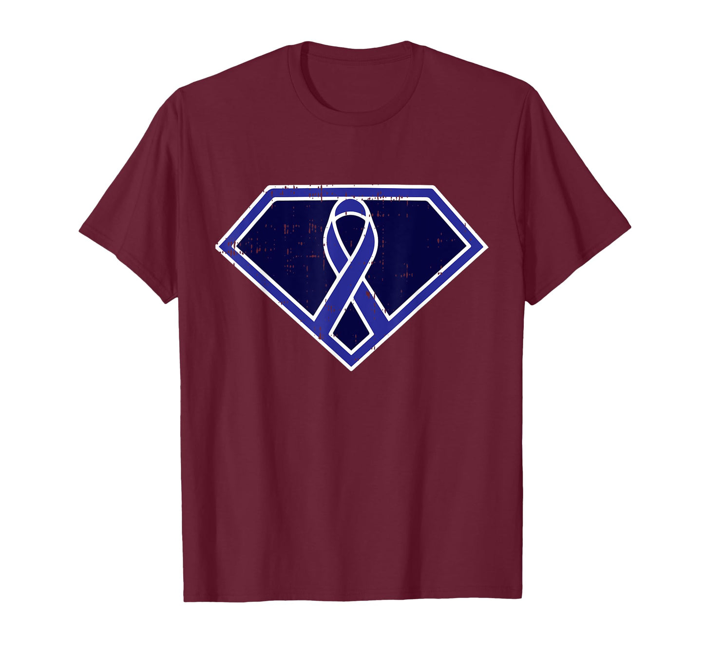 Superhero Colon Cancer Awareness Ribbon Warrior Fighter Gift T-Shirt