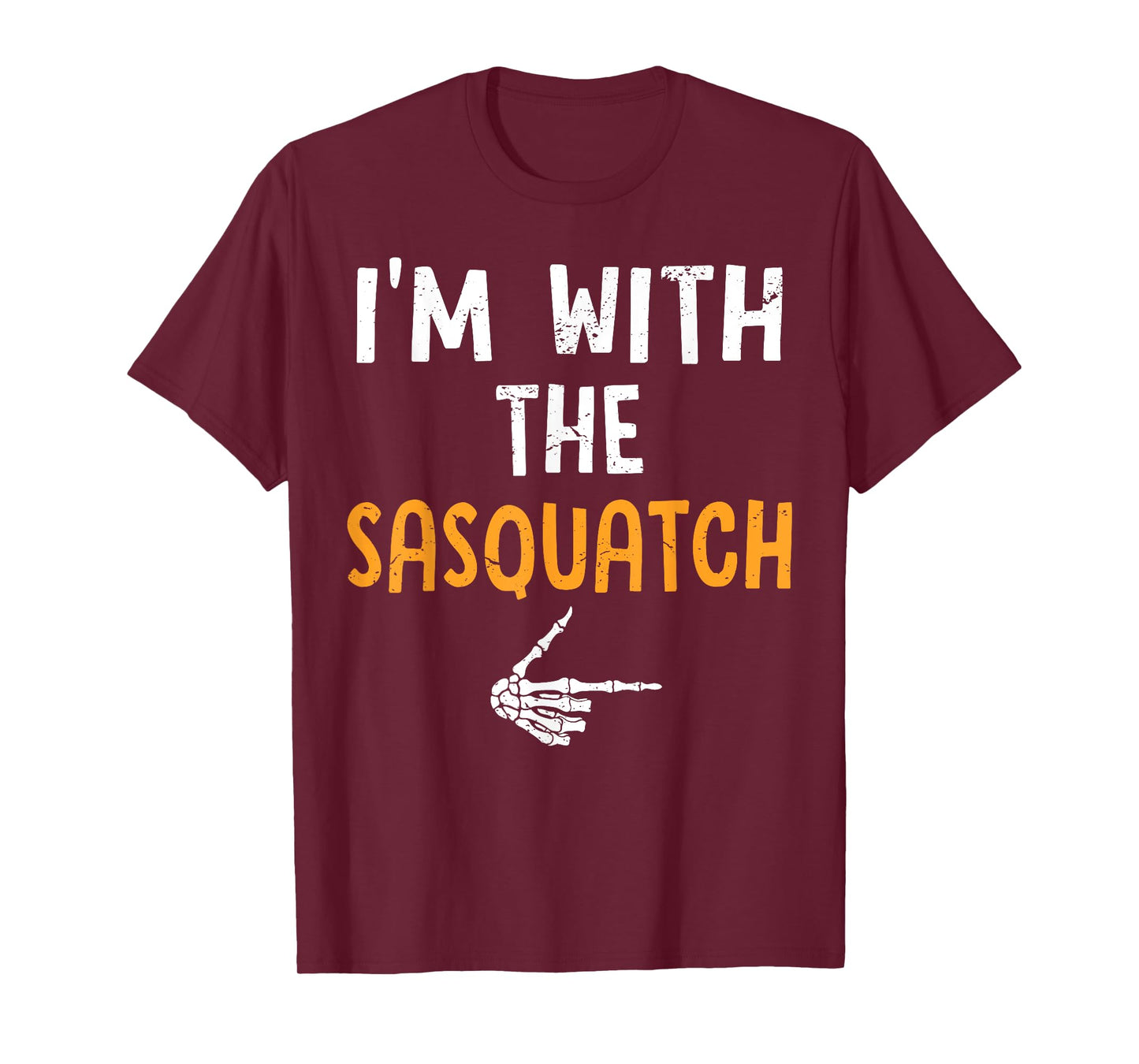 I'm with The Sasquatch Costume Halloween Matching Couple T-Shirt