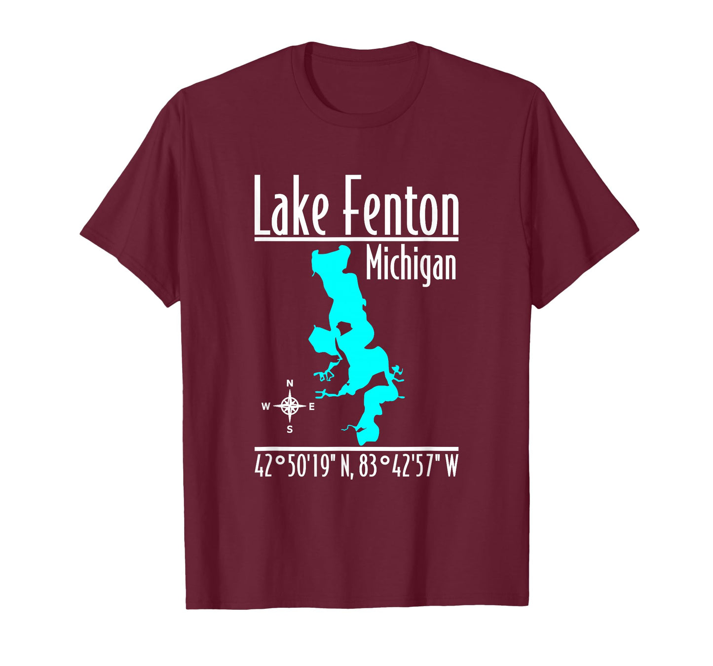 Modern Lake Fenton - Michigan T-Shirt