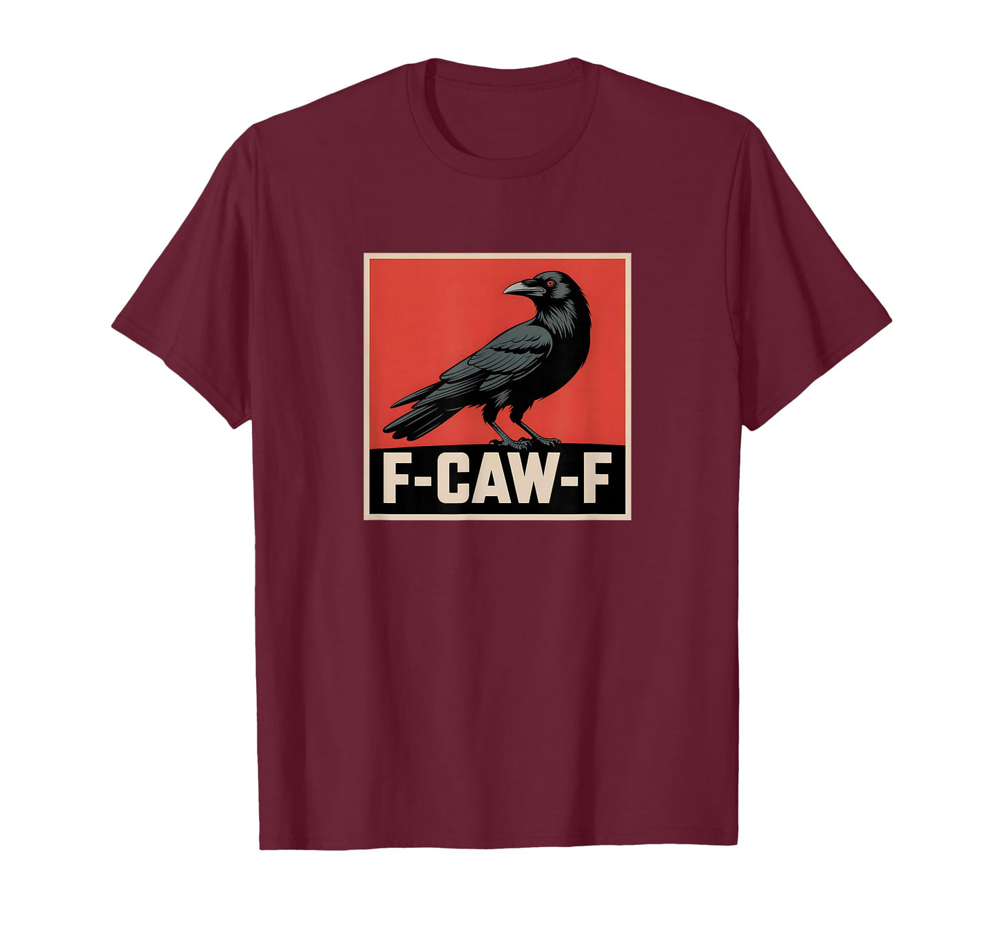 Funny F-CAW-F Serious Crow Retro Vintage Style T-Shirt