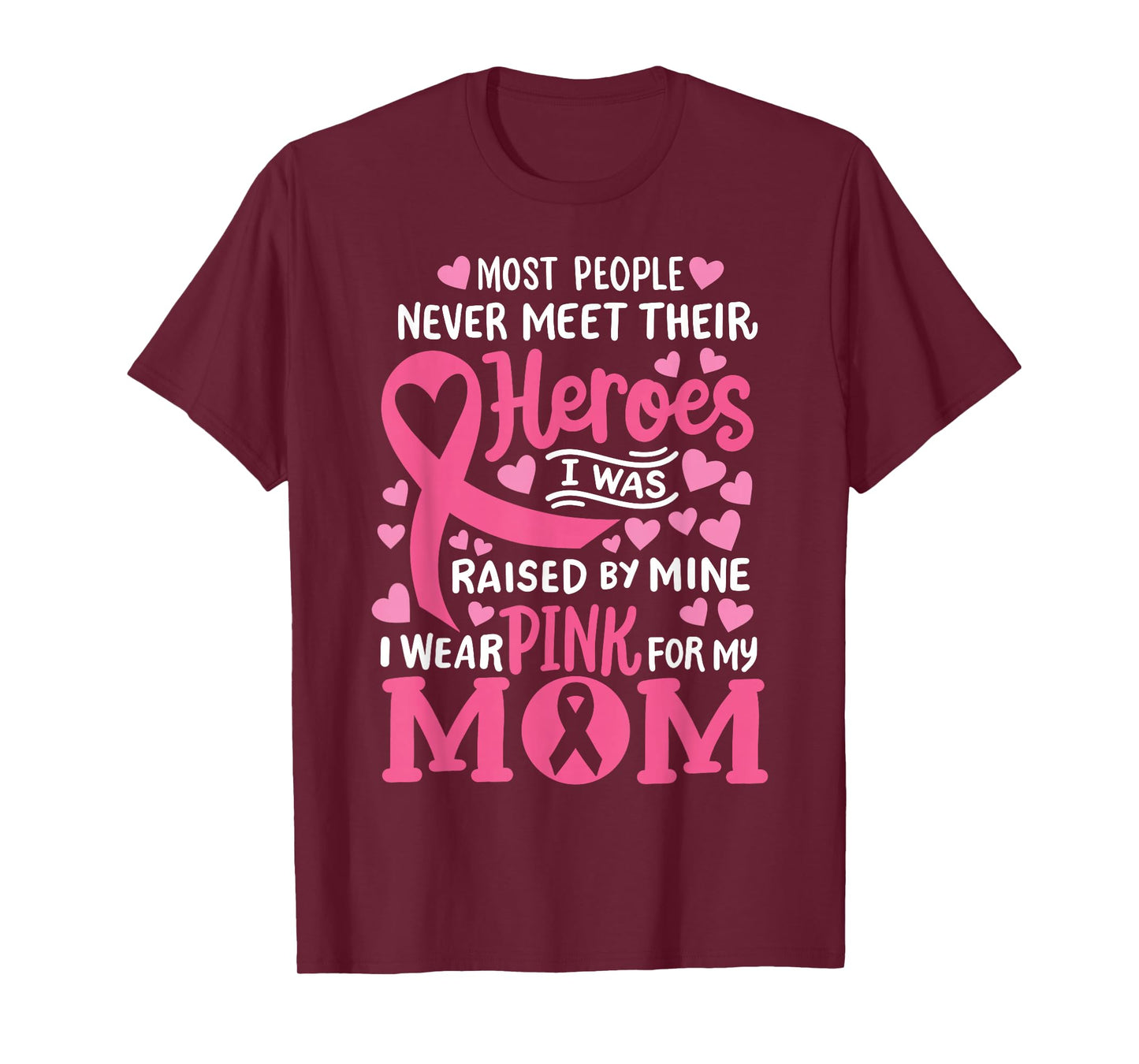Breast Cancer Awareness Wear Pink For My Mom Support Kids T-Shirt