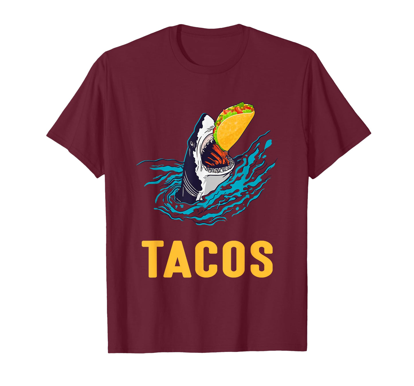 Mens Womens Tacos Shark Jaws Taco Lover T-Shirt