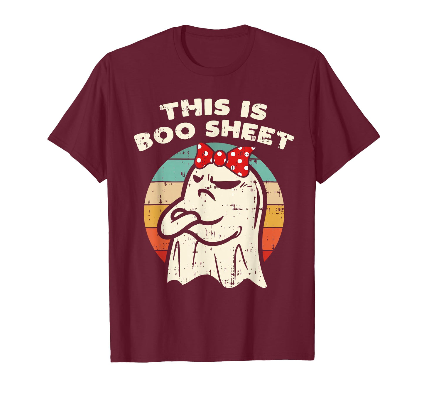 This is Boo Sheet Ghost Retro Halloween Costume Men Women T-Shirt