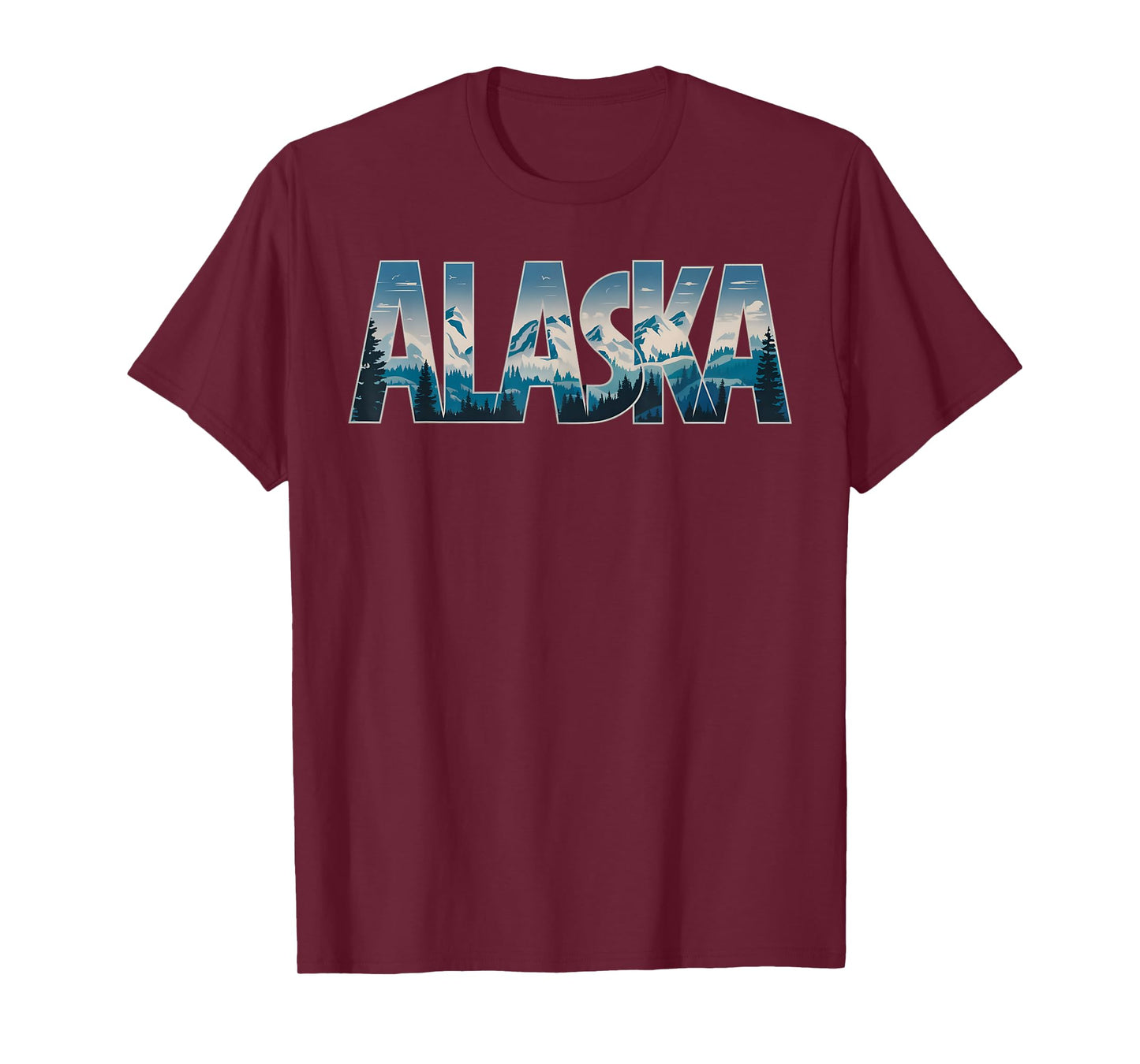 Alaskan Snowy Mountain Alaska Day Gifts Mens Womens Alaska T-Shirt