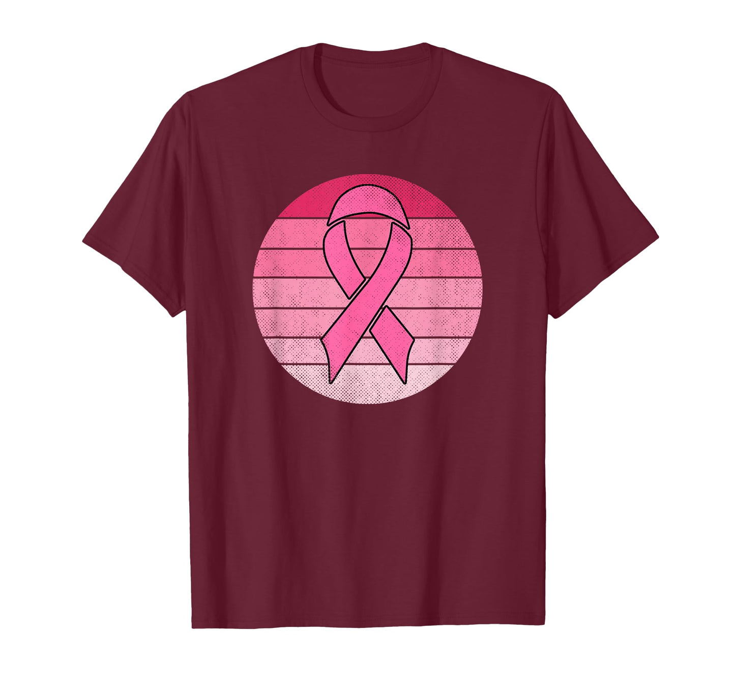 Vintage Pink Ribbon Breast Cancer Awareness Costume Retro T-Shirt