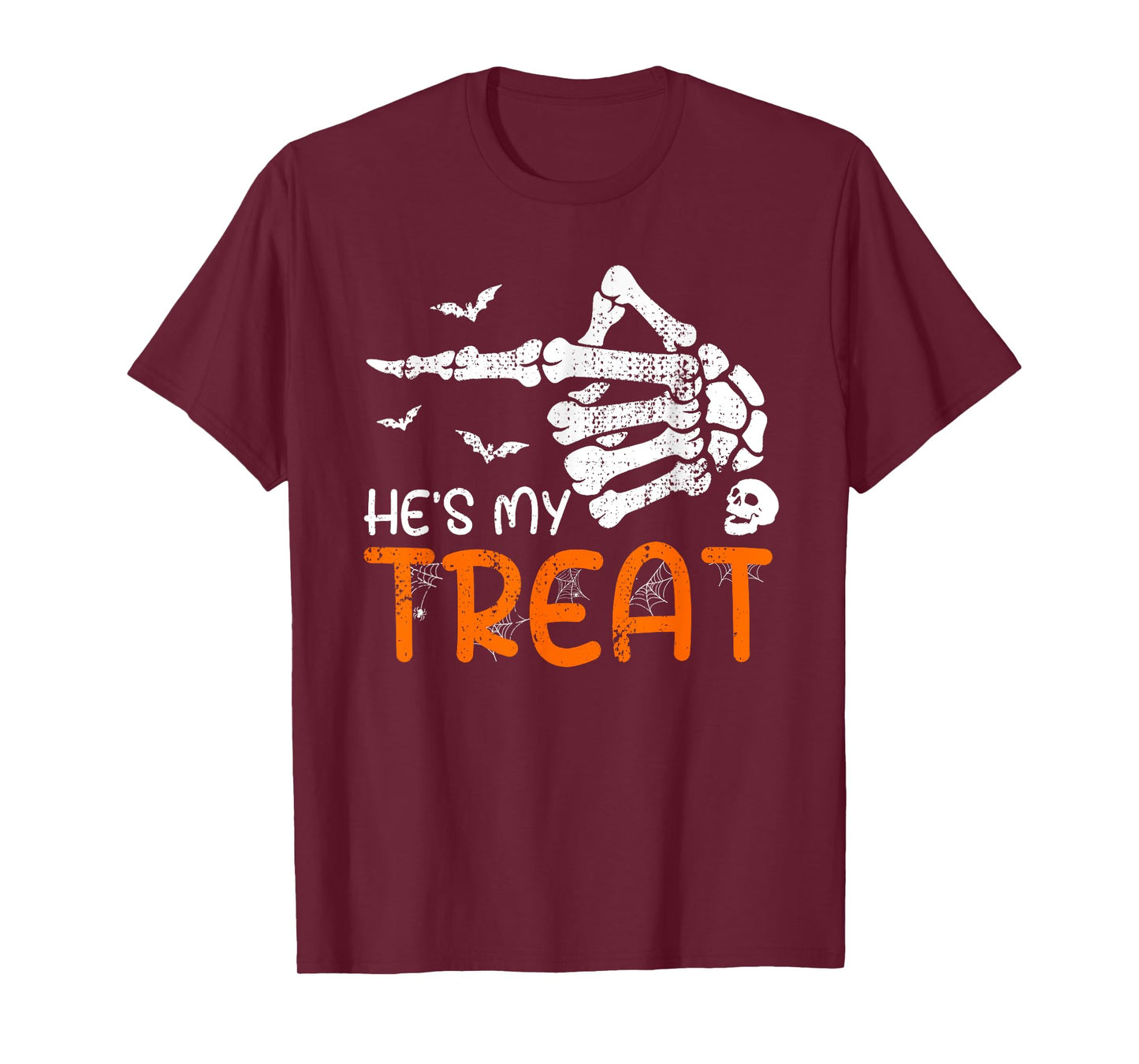 He's My Treat Skeleton Hand Halloween Costume Couples T-Shirt