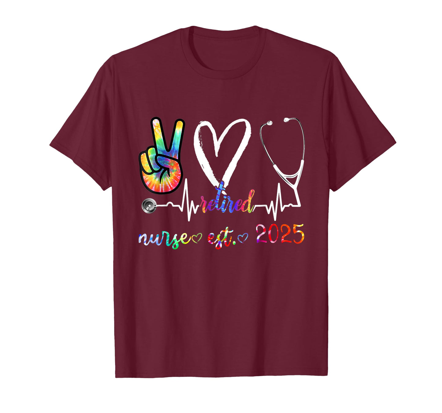 Retirement gifts Nurse 2025 Nursing Retired Nurse 25 Tie Dye T-Shirt