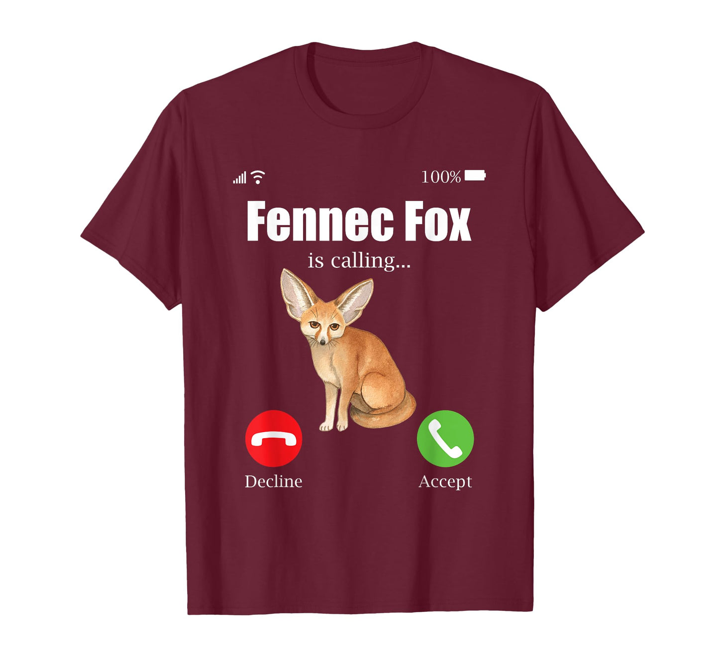 Fennec Fox Cute Fennic Foxes Fenec Animal Fox Lover T-Shirt