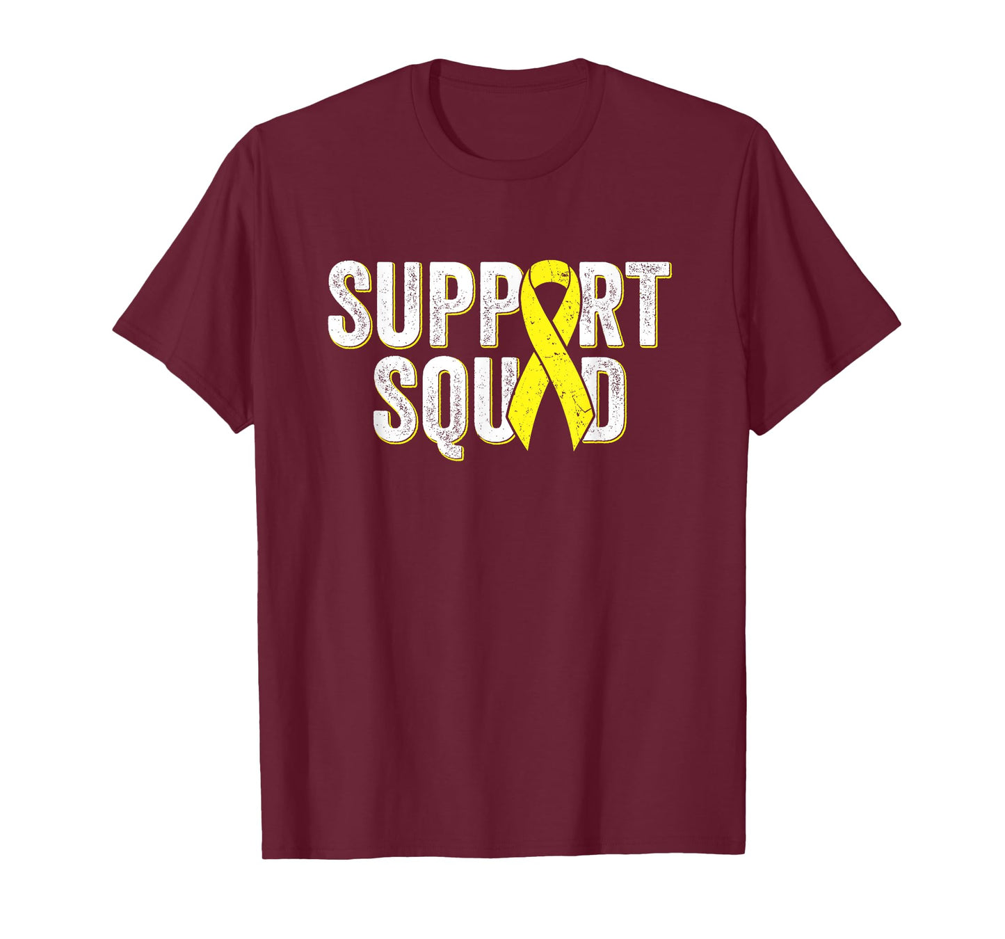 Ewing's Sarcoma Support Squad - Yellow Awareness Ribbon T-Shirt