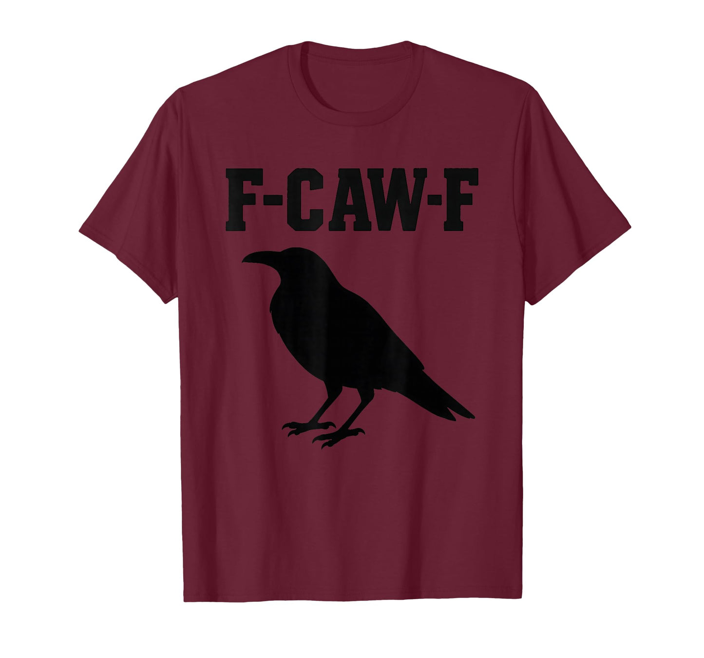 F-Caw-F Beautiful Black Crow Raven Bird Silhouette Humor T-Shirt