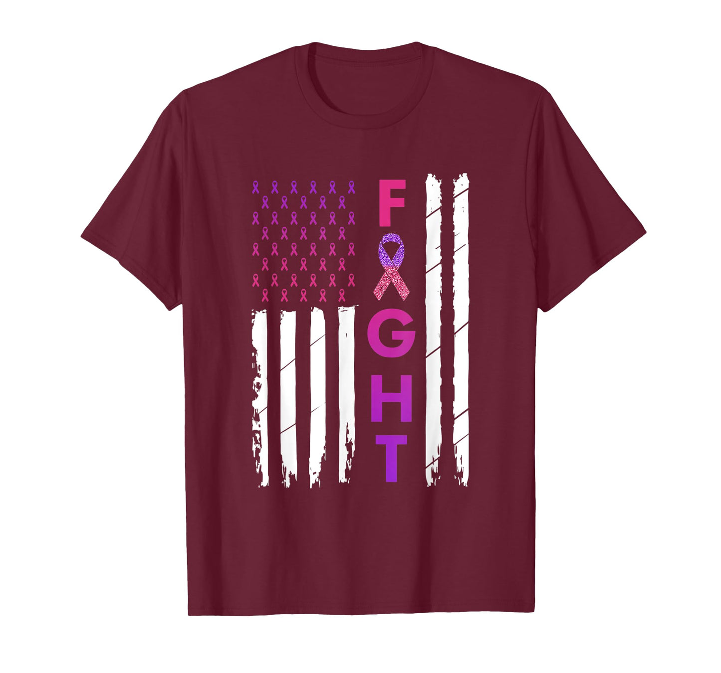 Breast Cancer & Domestic Violence Awareness Fight Survivor T-Shirt