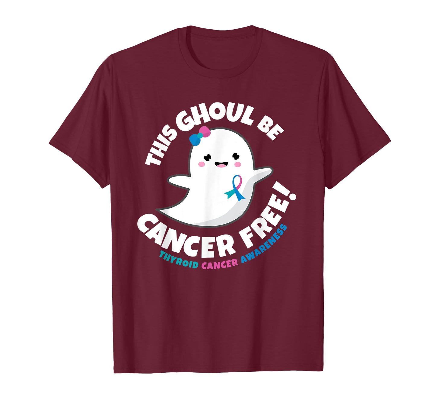 Thyroid Cancer Free Survivor Halloween Cute Ghost Girl Gift T-Shirt