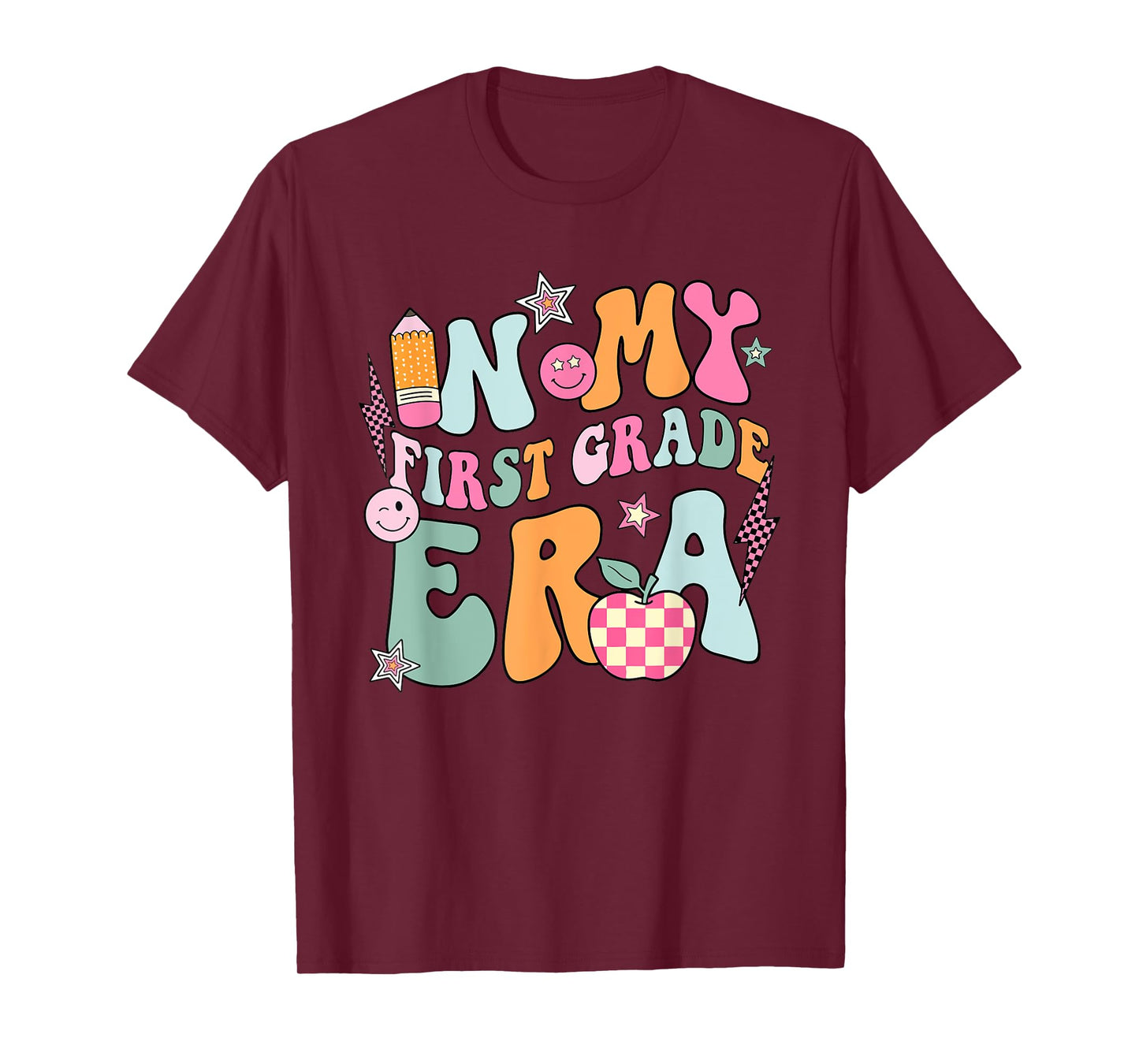 In My First Grade Era Back To School Retro Groovy 1st Grade T-Shirt