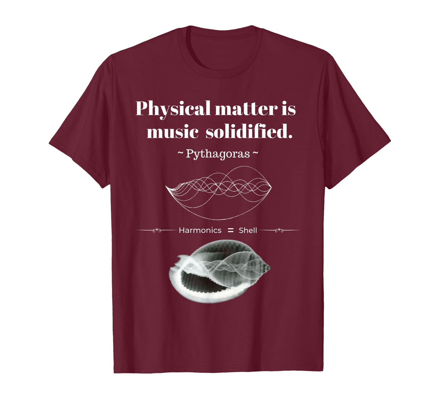 Pythagoras "Physical Matter Is Music Solidified" Logo T-Shirt