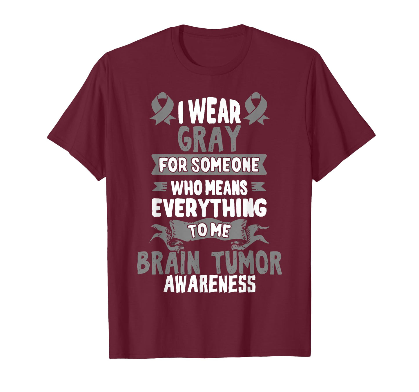 Gray Awareness Ribbon - Gift for Brain Cancer Patients T-Shirt