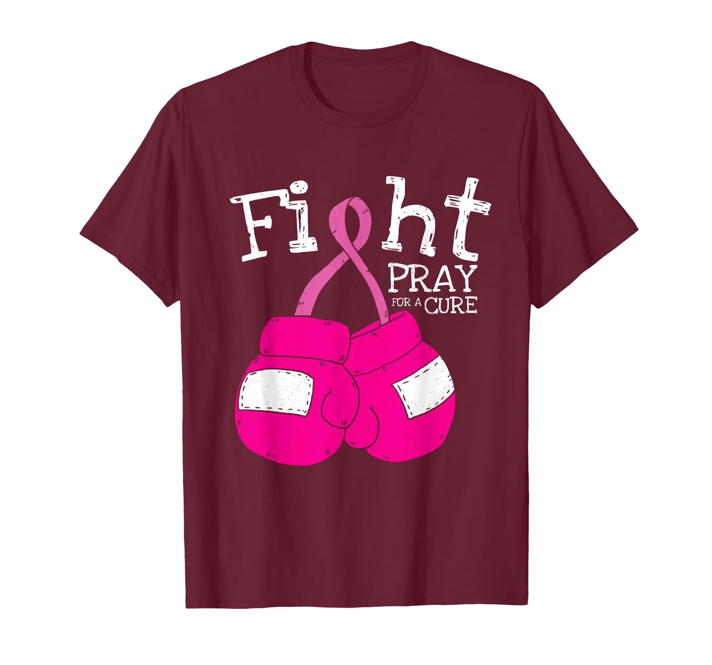 Pink Ribbon Fight Inspirational Breast Cancer Awareness Gift T-Shirt