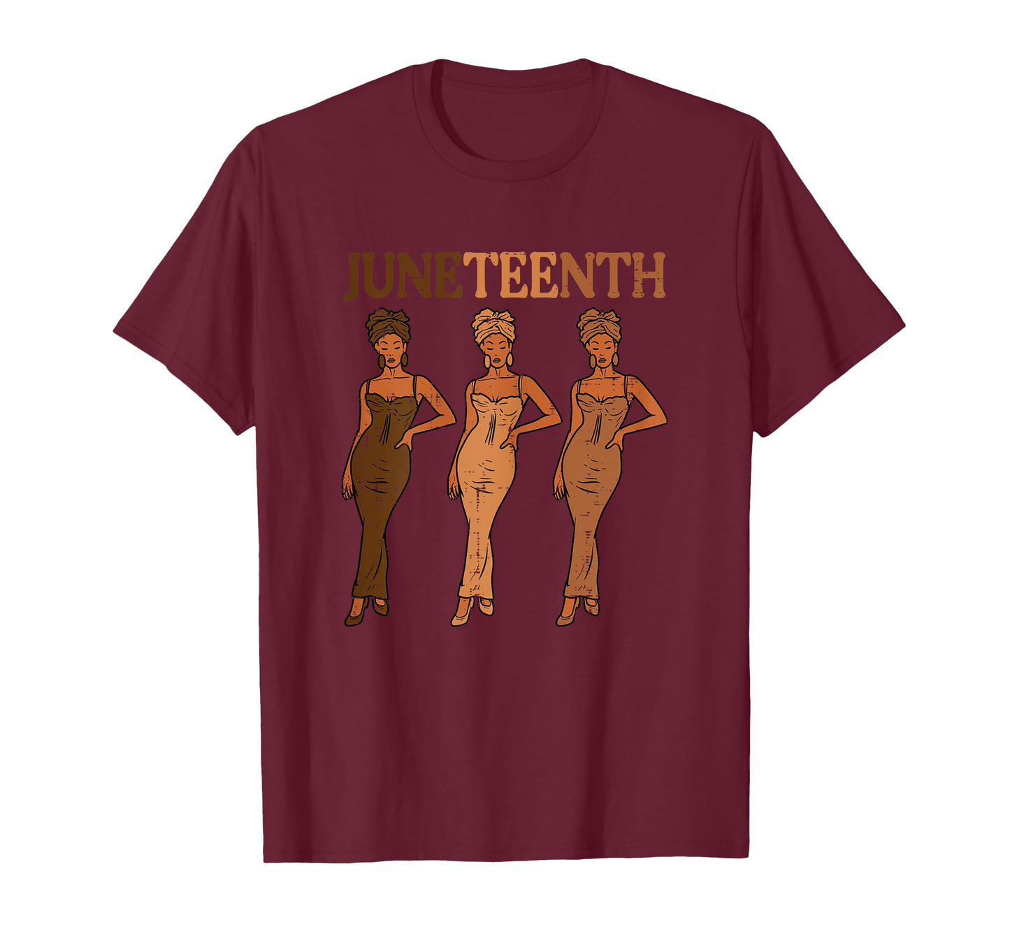 Juneteenth Black Woman Dress 1865 Melanin Women Girls Kids T-Shirt