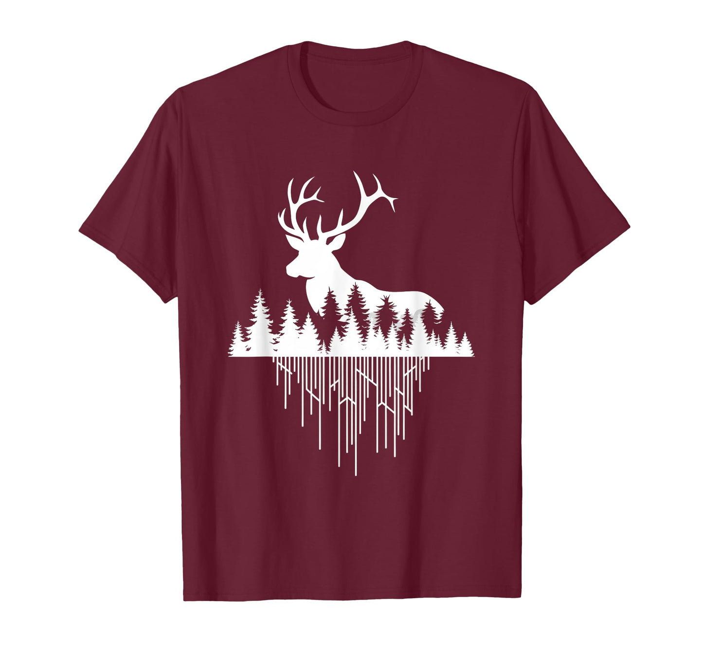 Nature Wildlife Forest Artwork Hunting Deer T-Shirt