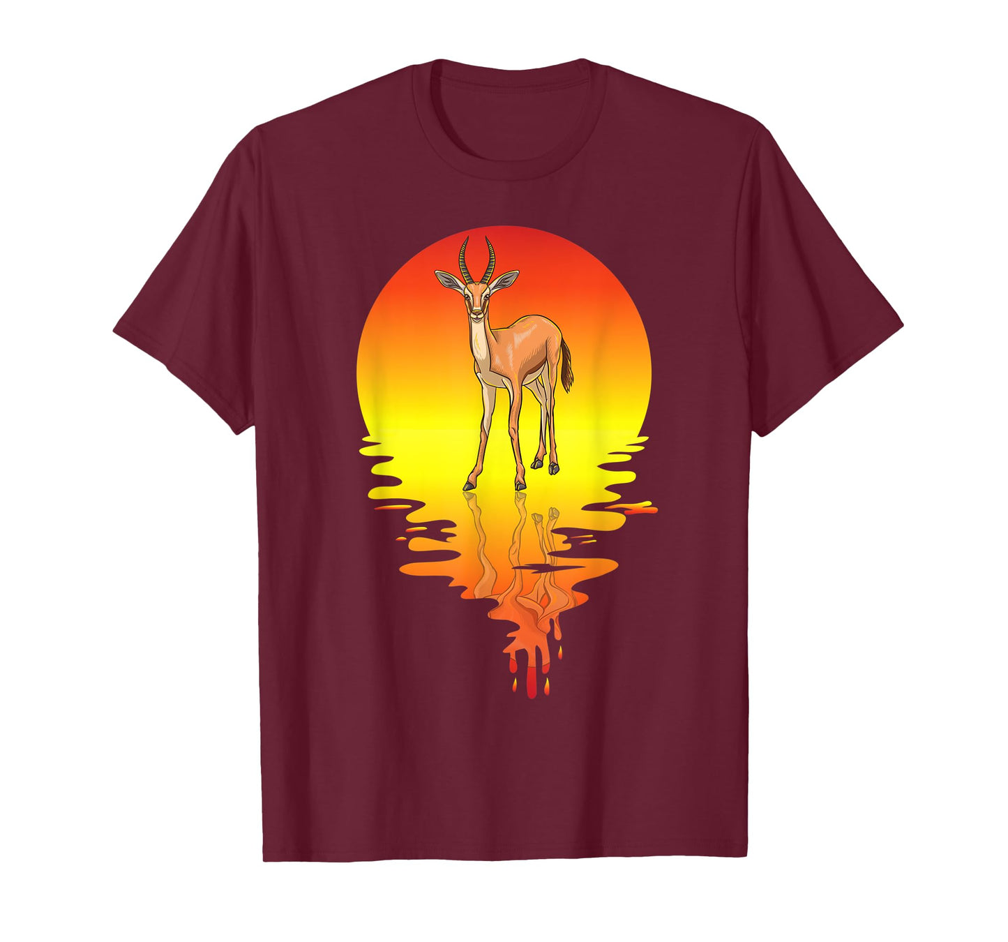 Gazelle Vaporwave Sunset T-Shirt